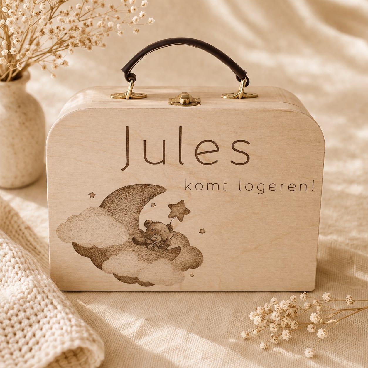 Gepersonaliseerd Houten Koffertje