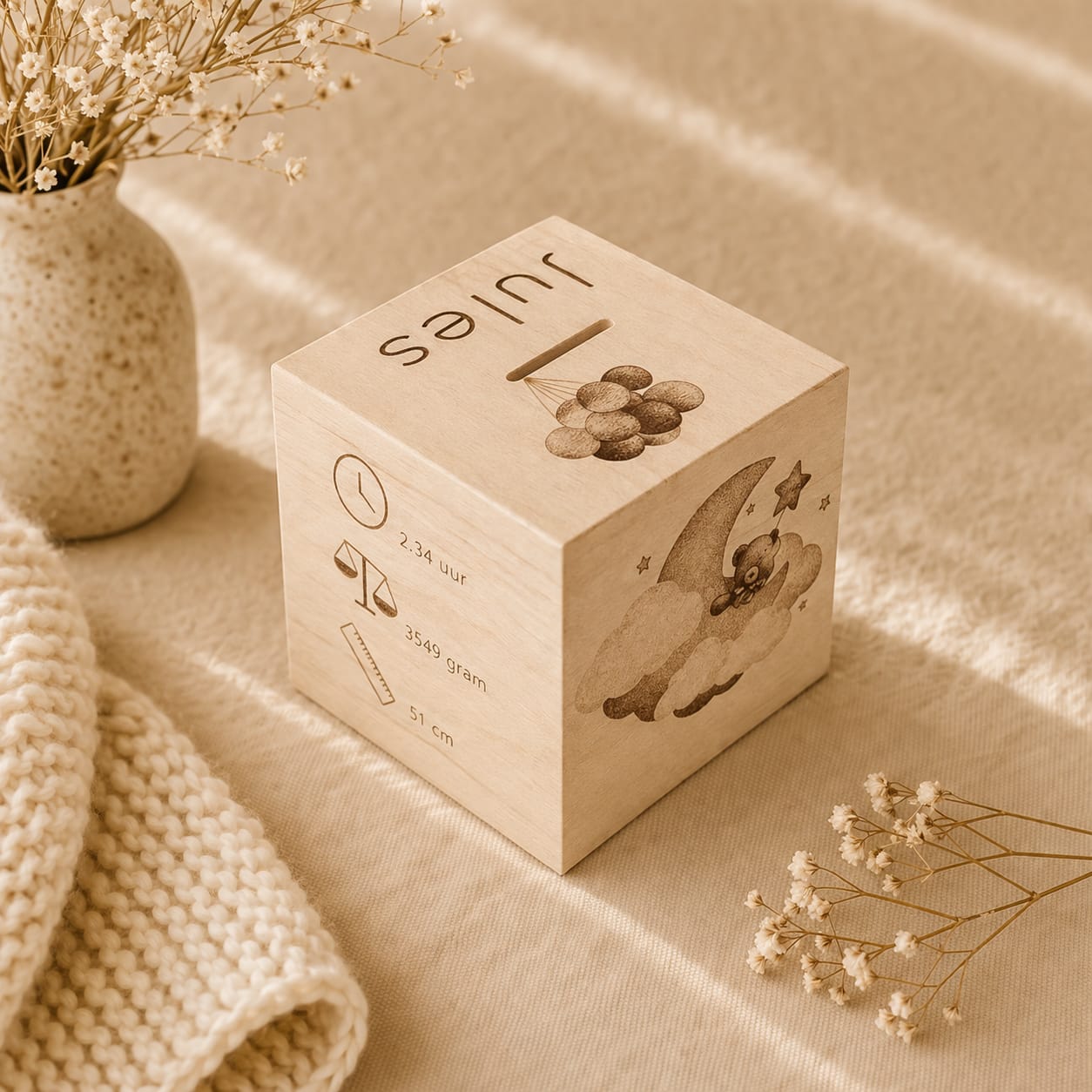 Gepersonaliseerde Houten Spaarpot